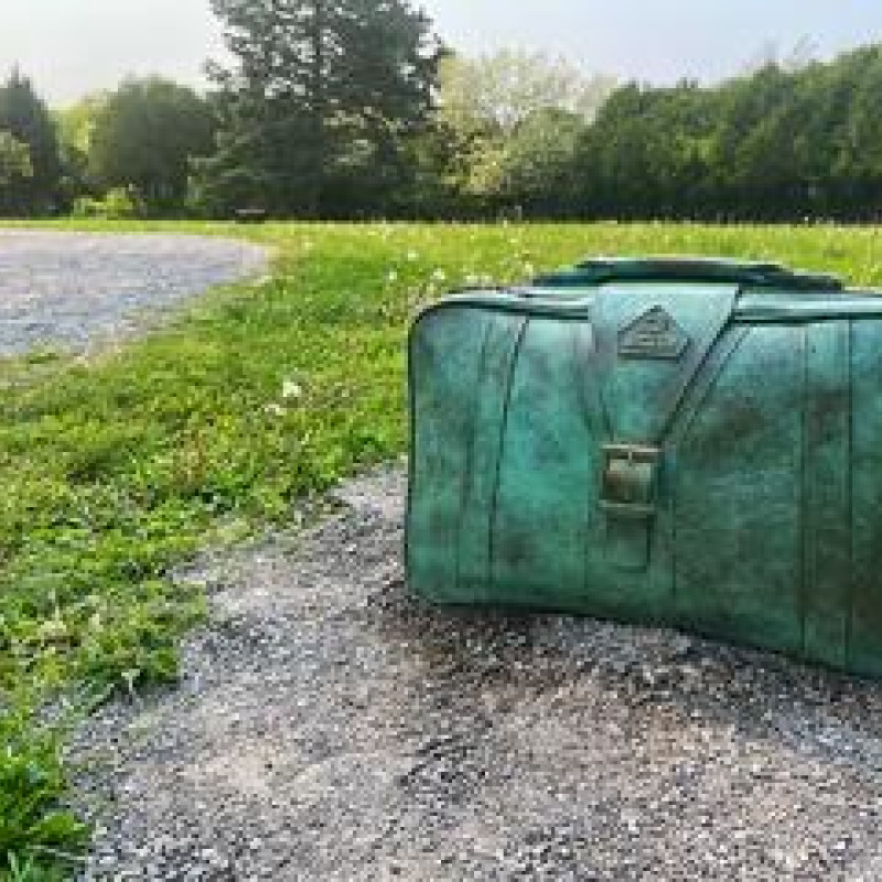 Churchill Park Suitcase Art Project in Hamilton Ontario